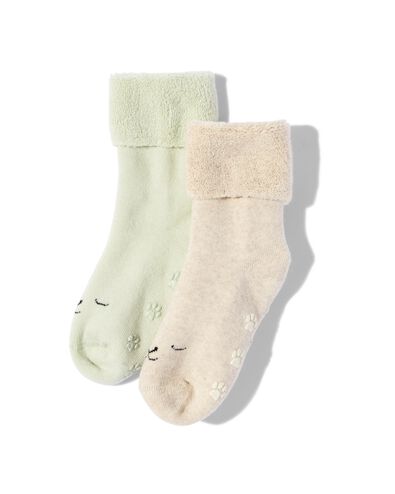 2er-Pack Baby-Socken, Gesicht beige 18-24 m - 4740020 - HEMA