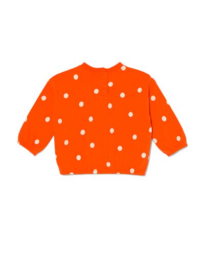 Baby-Sweatshirt, Punkte orange 86 - 33002455 - HEMA