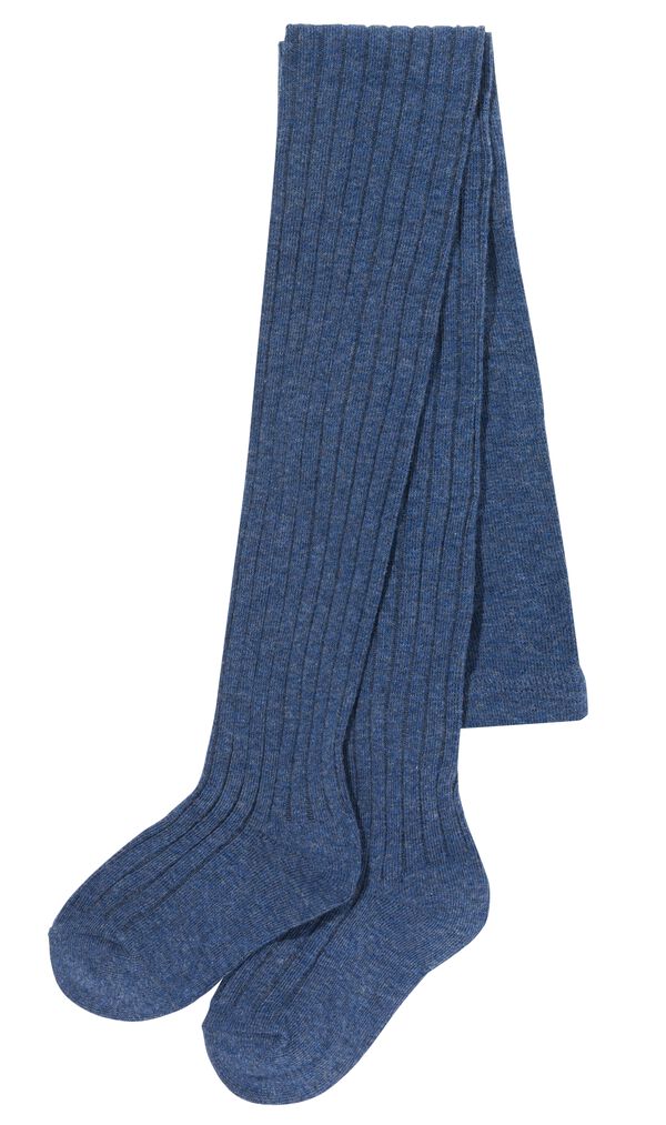 2 paires de collants épais enfant avec coton bleu bleu - 1000028435 - HEMA