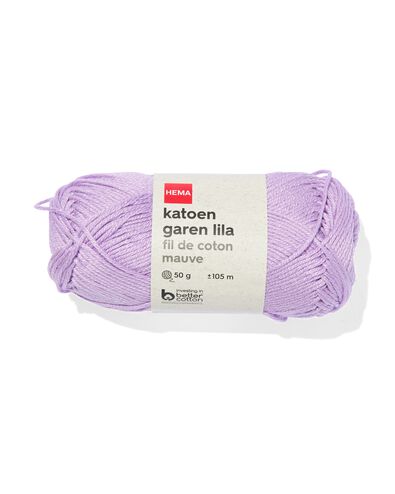 Baumwollgarn, violett, 50 g, 105 m - 60760019 - HEMA