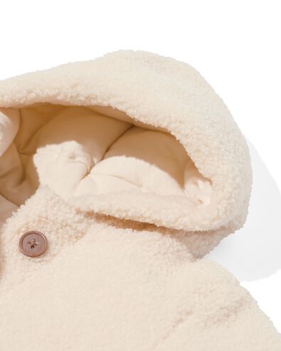 manteau nouveau-né teddy écru 56 - 33473412 - HEMA