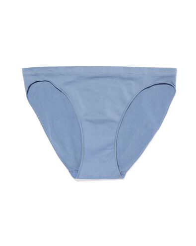 slip femme sans coutures en micro bleu moyen S - 19630426 - HEMA