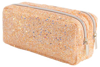 Federtasche, doppelter Reißverschluss, Glitter - 14405106 - HEMA