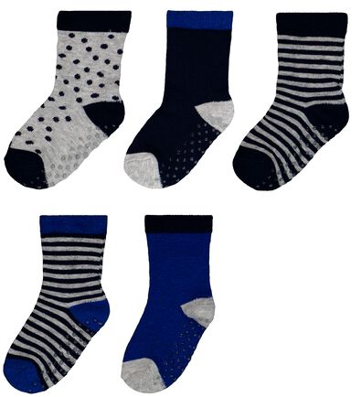 5 Paar Baby-Socken mit Baumwolle blau 12-18 m - 4730543 - HEMA