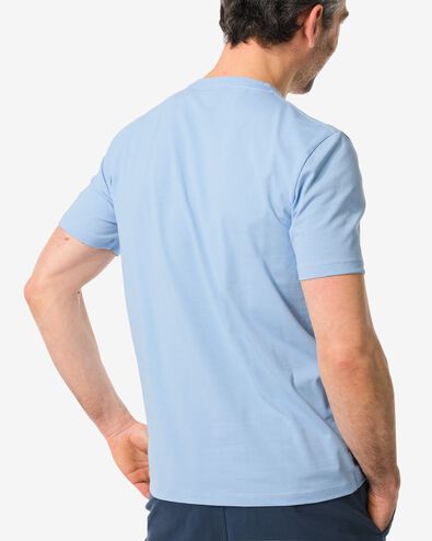 Herren-T-Shirt, mit Elasthananteil blau L - 2115226 - HEMA
