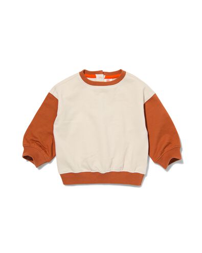 baby sweater avec blocs de couleur marron 80 - 33179544 - HEMA