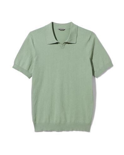 Herren-Poloshirt, gestrickt grün XL - 2116617 - HEMA