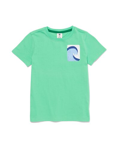 Kinder-T-Shirt, Wellen grün 110/116 - 30784670 - HEMA