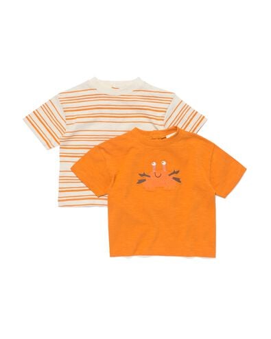 2er-Pack Baby-T-Shirts braun 68 - 33102052 - HEMA