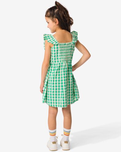 Kinder-Kleid, kariert grün 110/116 - 30832862 - HEMA