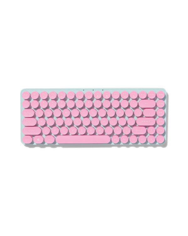 Tastatur, kabellos, QWERTY, rosa - 39600576 - HEMA