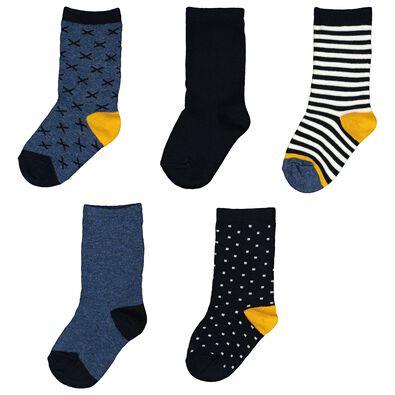 5er-Pack Kinder-Socken blau 31/34 - 4310803 - HEMA