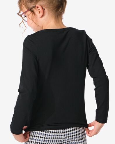 2 t-shirts enfant coton biologique noir 146/152 - 30835675 - HEMA