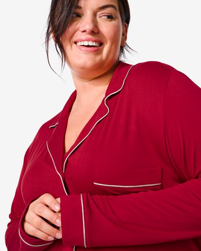 chemise de nuit femme viscose rouge XL - 23460154 - HEMA