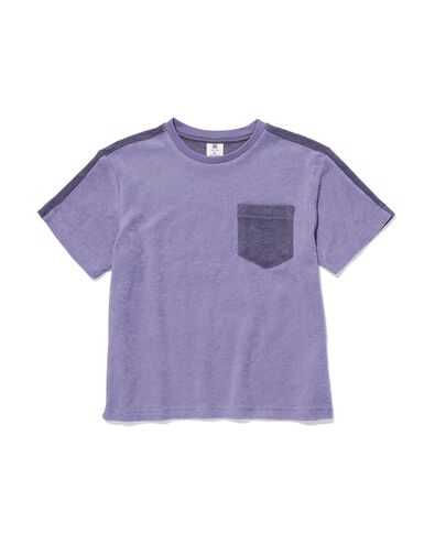 Kinder-T-Shirt, Frottee violett 158/164 - 30782680 - HEMA