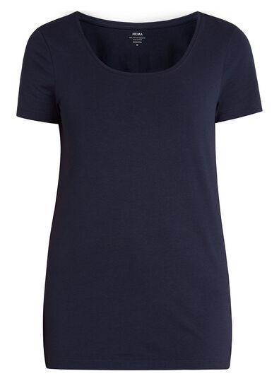 t-shirt femme bleu foncé M - 36398158 - HEMA