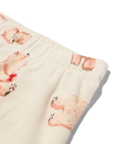 pyjama bébé velours ours blanc cassé blanc cassé - 1000032403 - HEMA