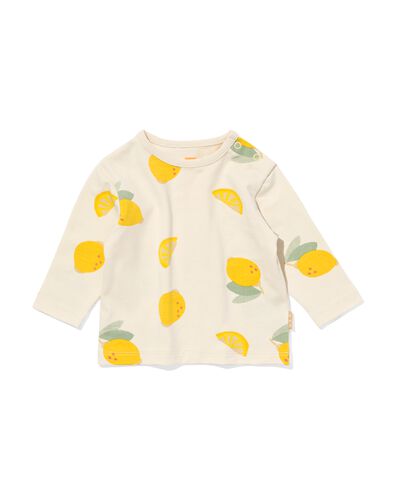 Newborn-Shirt, Zitronen ecru 56 - 33493012 - HEMA