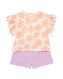 kinder kledingset t-shirt en short katoen roze 86/92 - 30861480 - HEMA