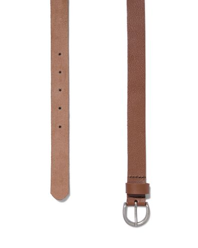 ceinture femme en cuir nervuré 2.5cm marron marron - 1000023439 - HEMA