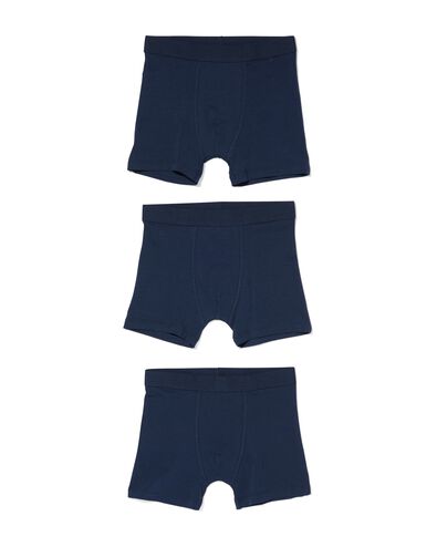 3er-Pack Kinder-Boxershorts, Basic, Baumwolle/Elasthan blau 134/140 - 19200190 - HEMA