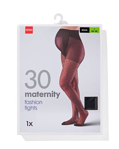 fashion zwangerschapspanty met stippen 40D zwart 36/38 - 4060146 - HEMA