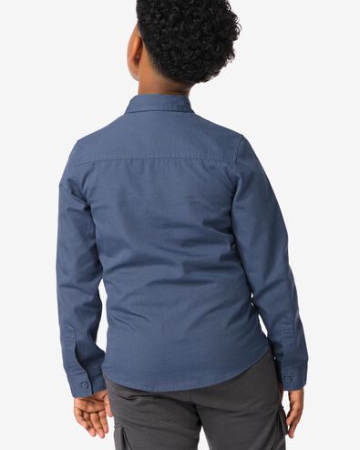 chemise enfant avec lin bleu bleu - 30784633BLUE - HEMA