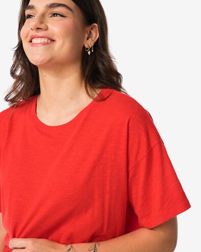 dames t-shirt Dori rot XL - 36360179 - HEMA