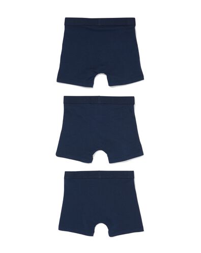 3er-Pack Kinder-Boxershorts, Basic, Baumwolle/Elasthan blau 134/140 - 19200190 - HEMA