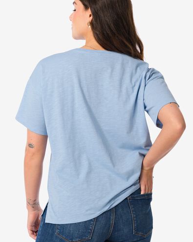 dames t-shirt Dori bleu L - 36390088 - HEMA
