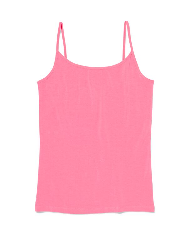 Damen-Unterhemd, Baumwolle/Elasthan rosa rosa - 1000031545 - HEMA