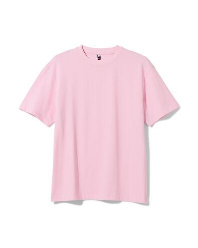 dames t-shirt oversized rose pâle XL - 36270264 - HEMA