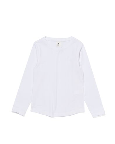 2 t-shirts enfant coton biologique blanc 122/128 - 30835663 - HEMA
