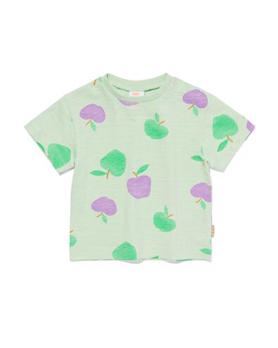 newborn baby t-shirt appels mintgroen 80 - 33497816 - HEMA