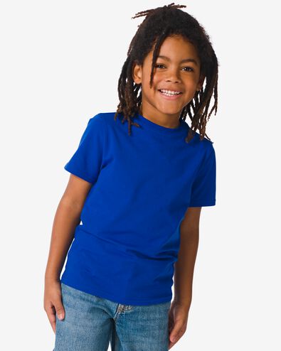 Kinder-T-Shirt blau 158/164 - 30779031 - HEMA