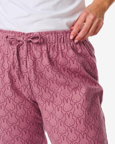 pantalon de pyjama femme Miffy flanelle rouge L - 23489993 - HEMA