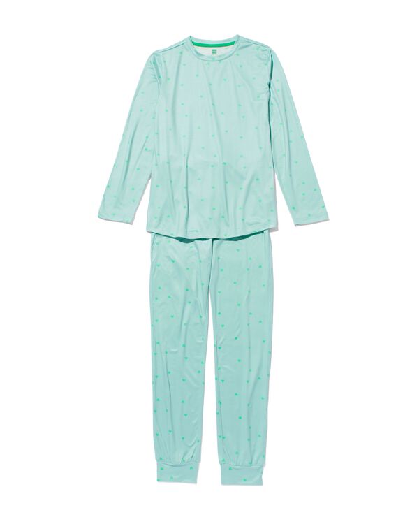 kinderpyjama micro hartjes lichtgroen lichtgroen - 23040540LIGHTGREEN - HEMA