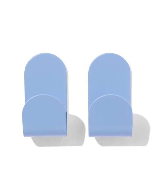 patères adhésives bleues - 2 pièces - 80350154 - HEMA