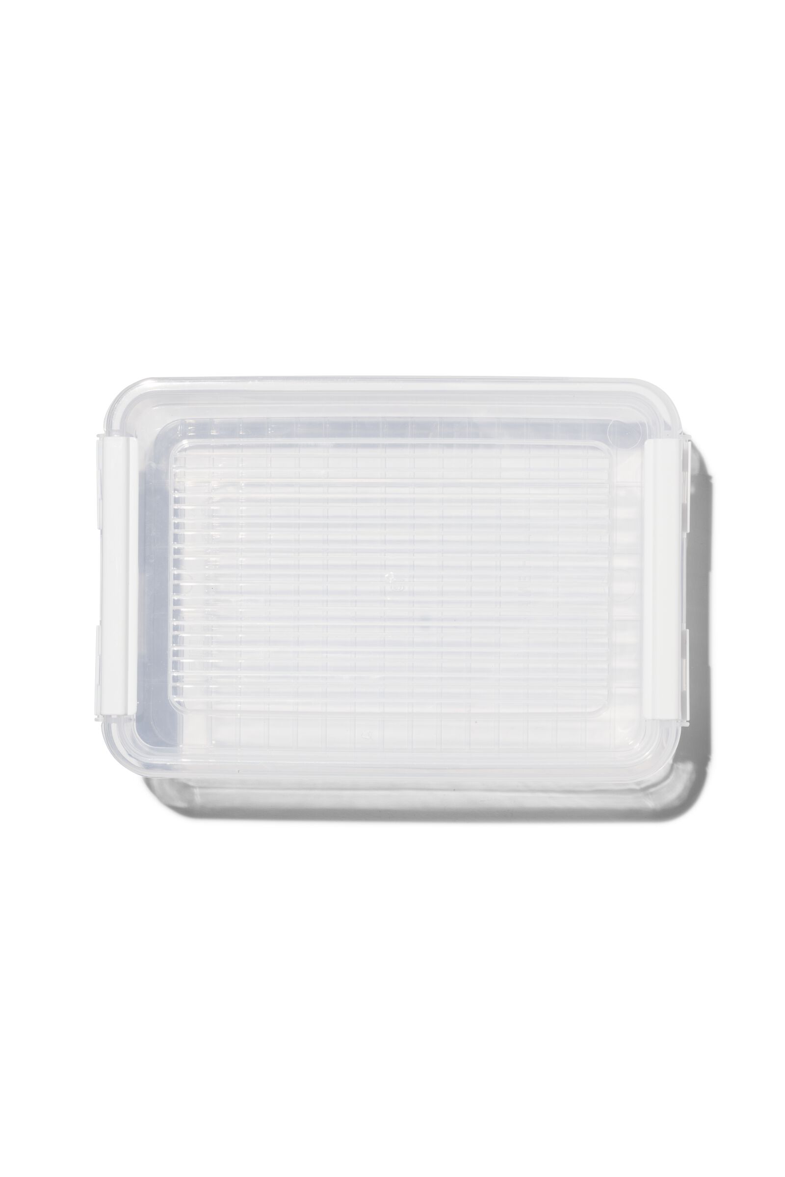 Petite boîte plastique plate transparente avec couvercle