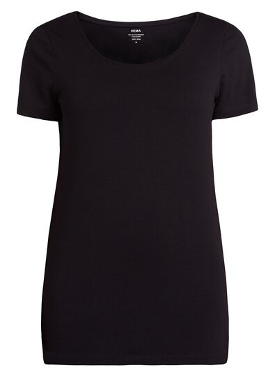 Damen-T-Shirt schwarz S - 36397016 - HEMA