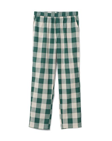 pantalon de pyjama homme à carreaux popeline de coton vert L - 23650773 - HEMA