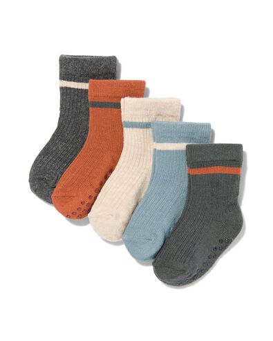 5 paires de chaussettes bébé avec bambou bleu bleu - 4790030BLUE - HEMA