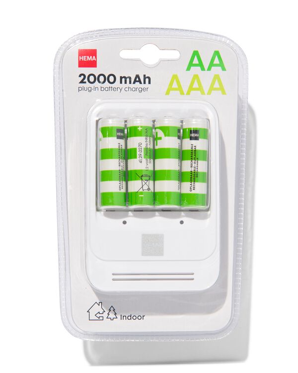 4 piles AAA 950mAh plus rechargeables - HEMA