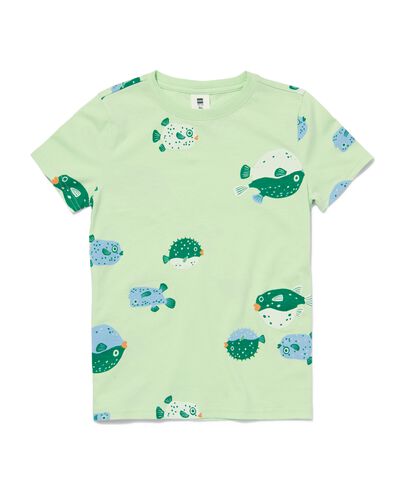 kinder t-shirt vissen groen 146/152 - 30785179 - HEMA