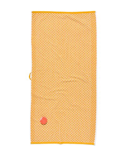 serviette de bain de qualité épaisse jaune ocre serviette 70 x 140 - 5220027 - HEMA