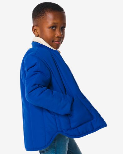 kinder gewatteerde jas doorgestikt blauw 98/104 - 30775711 - HEMA
