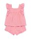 baby kledingset shirt en broekje mousseline strepen roze 92 - 33047456 - HEMA