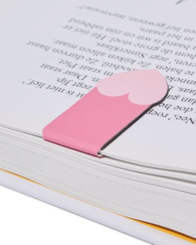 magnetische boekenlegger roze - 3 stuks - 14890008 - HEMA