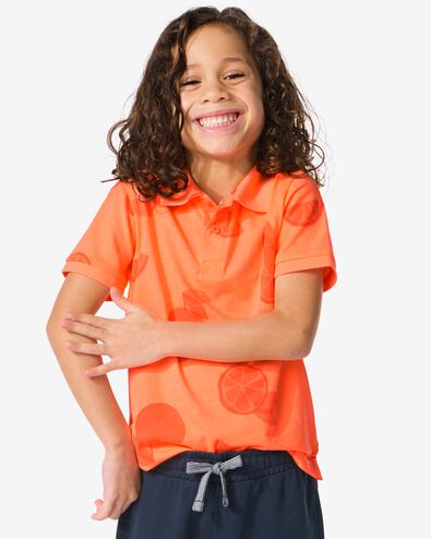 Kinder-Poloshirt, Orangen orange 98/104 - 30784167 - HEMA
