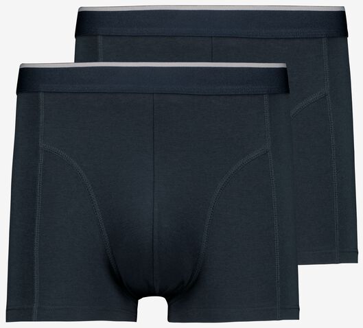 Kritiek laten we het doen naaimachine korte heren boxers zacht katoen - 2 stuks donkerblauw - HEMA